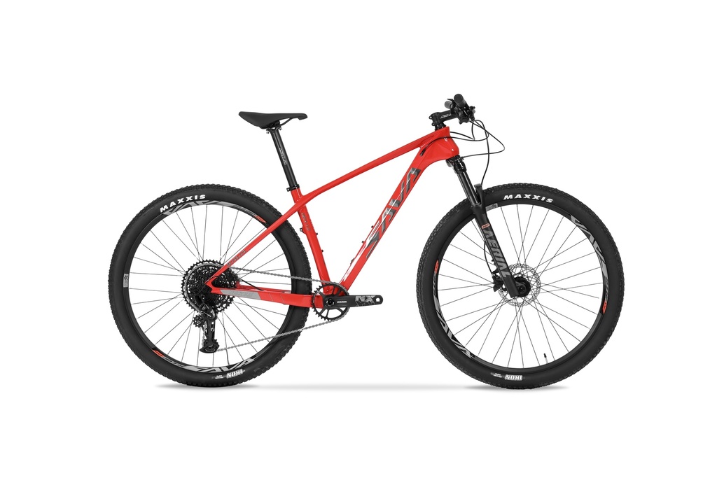 BICICLETA SAVA MTB CARBONO DECK 7.0 NX 12VEL ROJO TALLE M