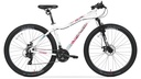 BICICLETA MTB TOPMEGA FLAMINGO ALUMINIO R29 21VEL SHIMANO TOURNEY BLANCO/ROSA/CELESTE TALLE M