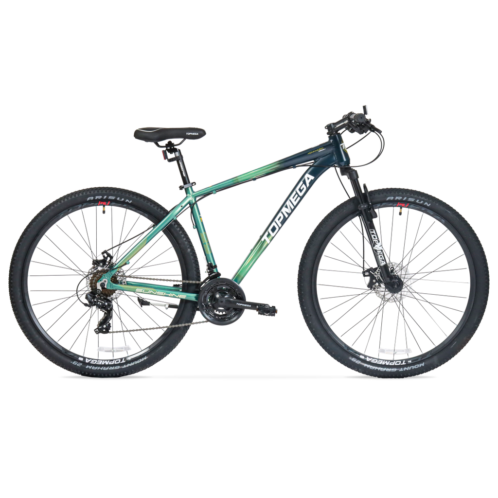 BICICLETA MTB TOPMEGA SUNSHINE ALUMINIO R29" 21VEL SHIMANO TOURNEY VERDE TALLE XL