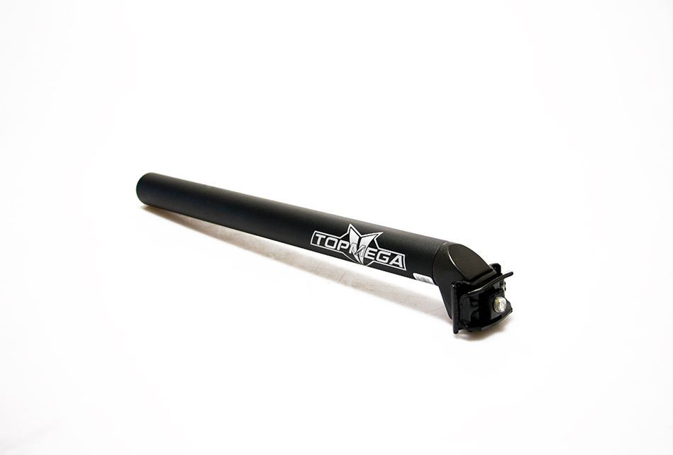 PORTASILLA TOPMEGA ALUMINIO 30.4X350MM C/GRAMPA LOGO C208