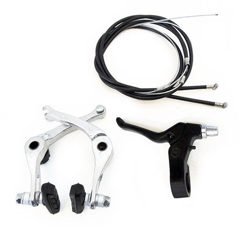 FRENO HERRADURA BMX TIPO U MANIJA/CABLE JGO 1800MM PLATA