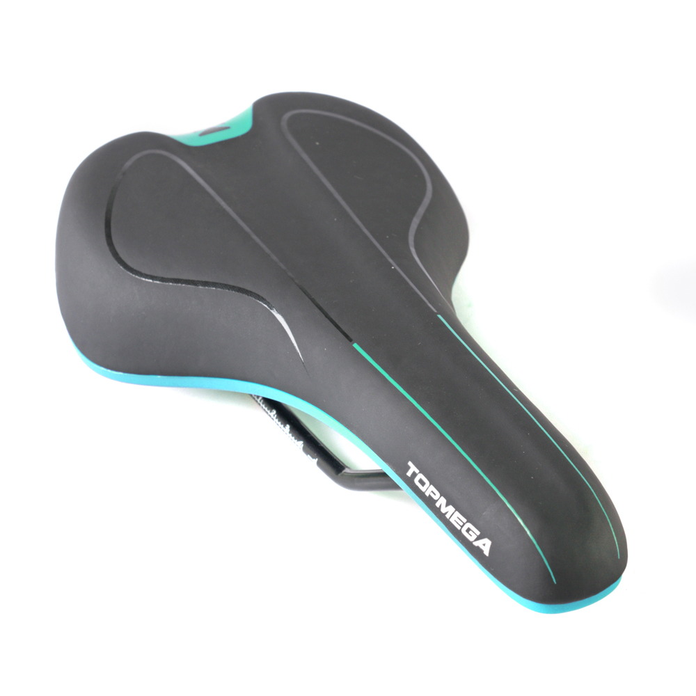 ASIENTO MTB/RUTA TOPMEGA 270x150MM NEGRO/CELESTE