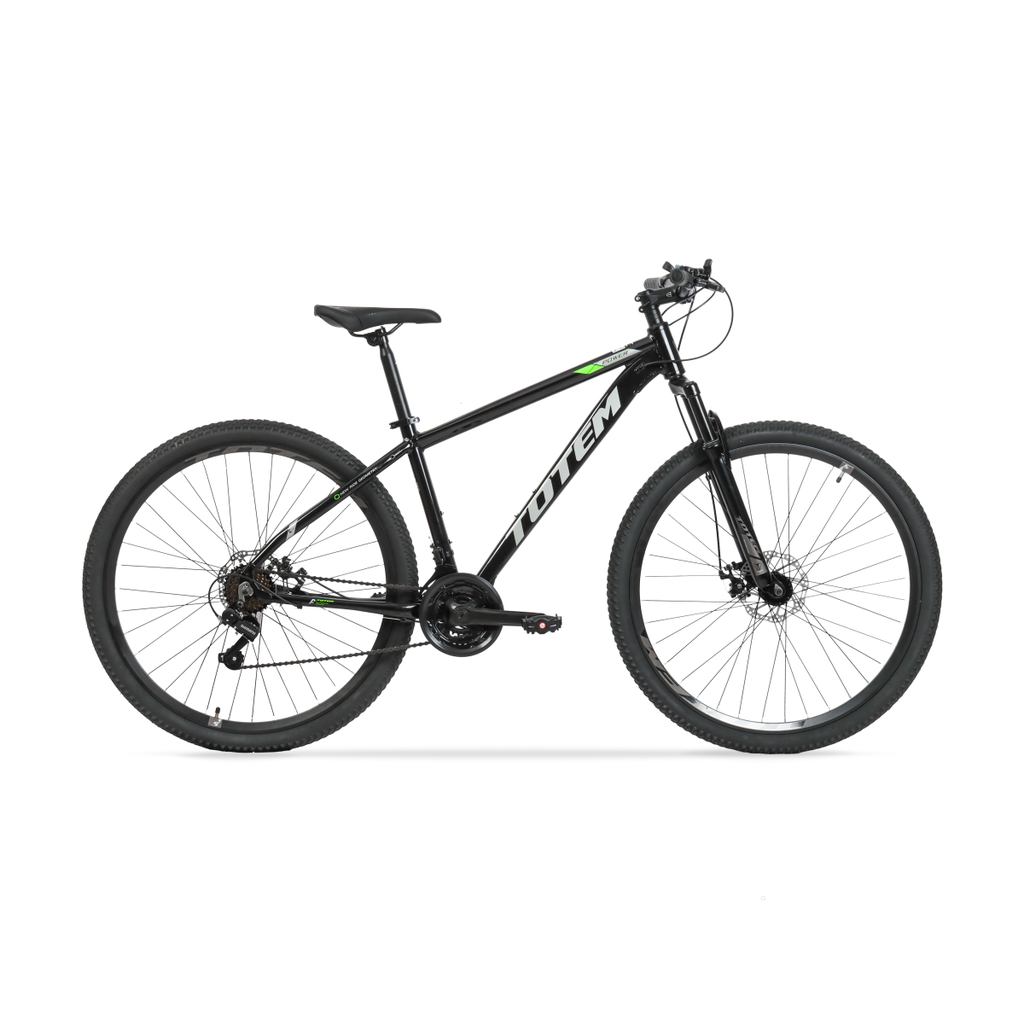 BICICLETA MTB TOTEM POWER ALUMINIO R29" 21VEL SHIMANO TOURNEY NEGRO TALLE S