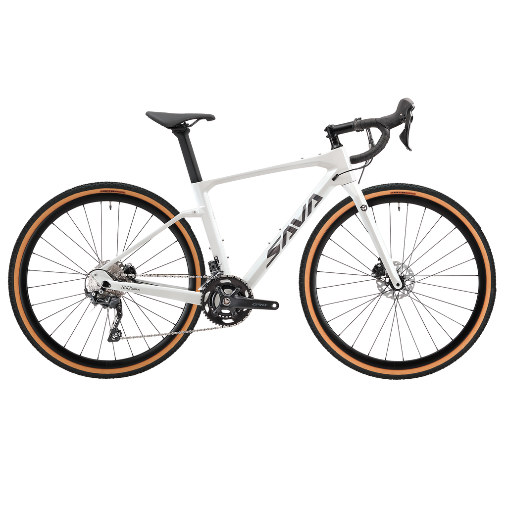 BICICLETA GRAVEL SAVA SUMERS HULK 4.0 CARBONO C:62 R28" SHIMANO GRX 2X10VEL BLANCO TALLE  54