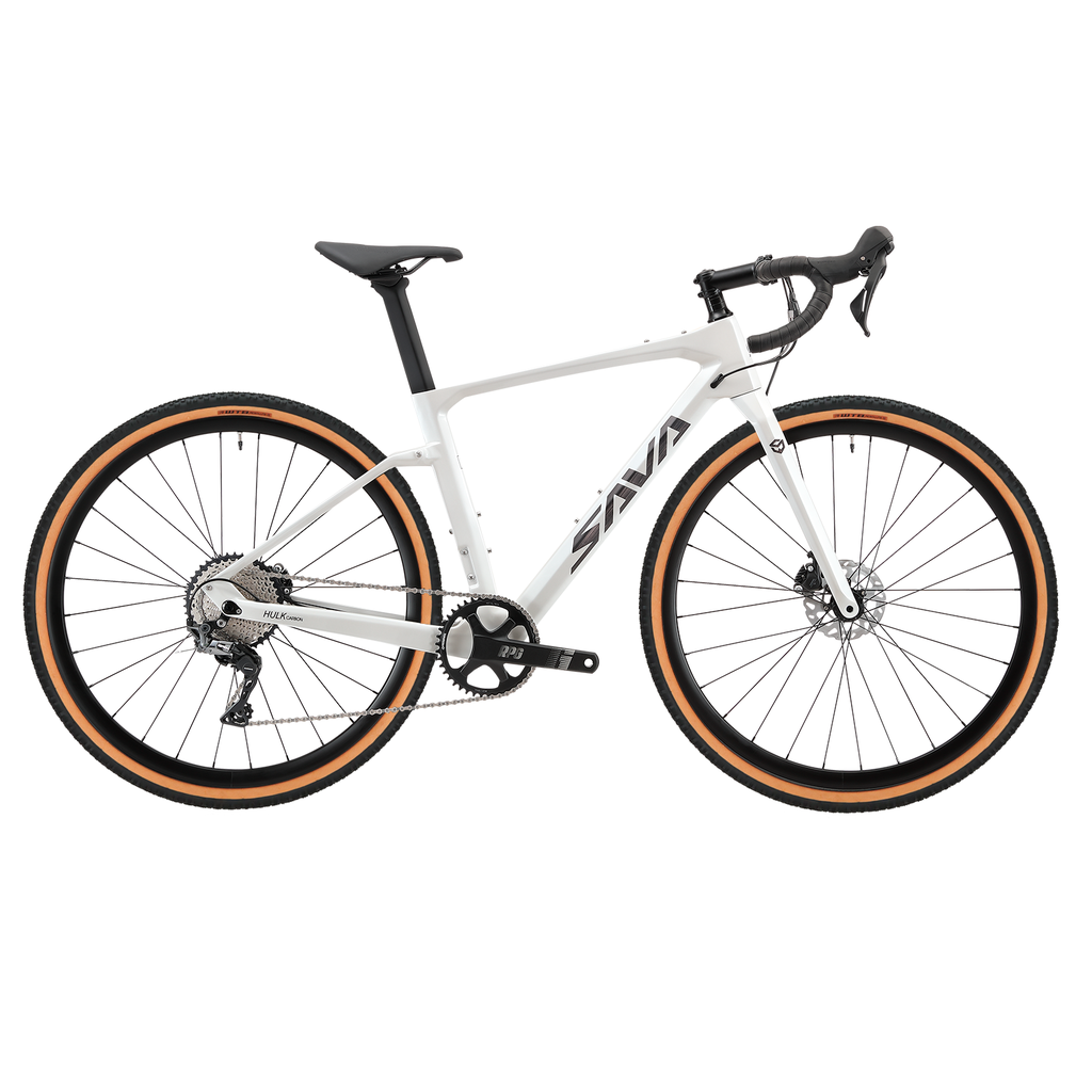 BICICLETA GRAVEL SAVA SUMERS HULK 6.0 CARBONO C:62 R28" SHIMANO GRX 1X11VEL BLANCO TALLE  54