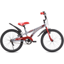 BICICLETA INFANTIL TOPMEGA CROSSBOY VARON ACERO R20" 1VEL GRIS/ROJO