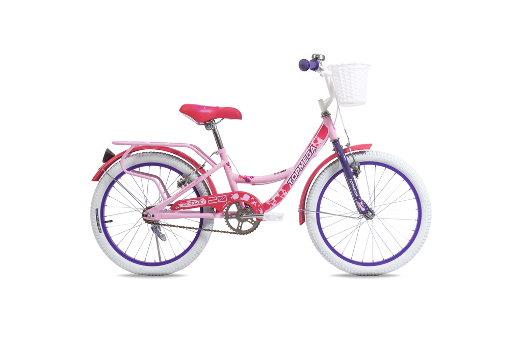 BICICLETA INFANTIL TOPMEGA VICKFLY NENA ACERO R20" 1VEL ROSA/VIOLETA