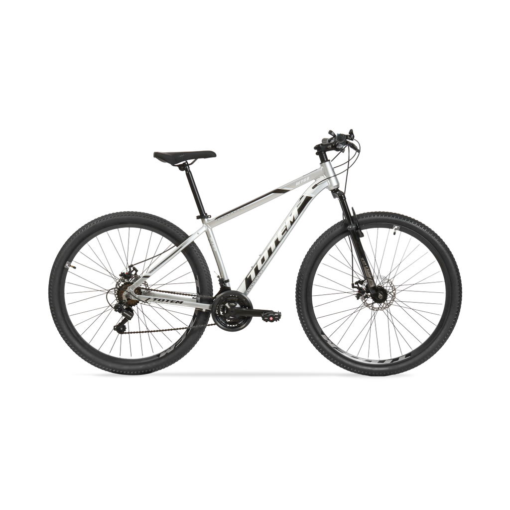 BICICLETA MTB TOTEM W760 ALUMINIO R29" 21VEL SHIMANO TOURNEY GRIS/NEGRO/BLANCO TALLE S
