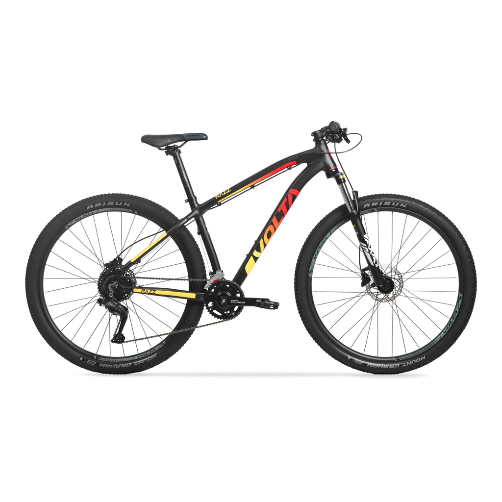 BICICLETA MTB VOLTA RAZZ G3 ALUMINIO R29" 18VEL SHIMANO CUES NEGRO/ROJO TALLE S