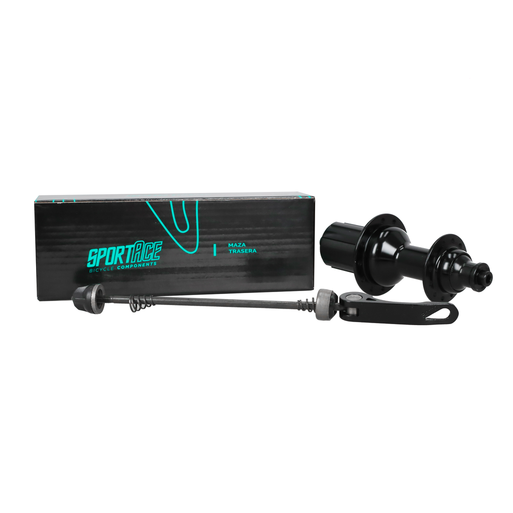 MAZA TRASERA CASSETTE RUTA SPORTACE ALUMINIO 24H QR NEGRO