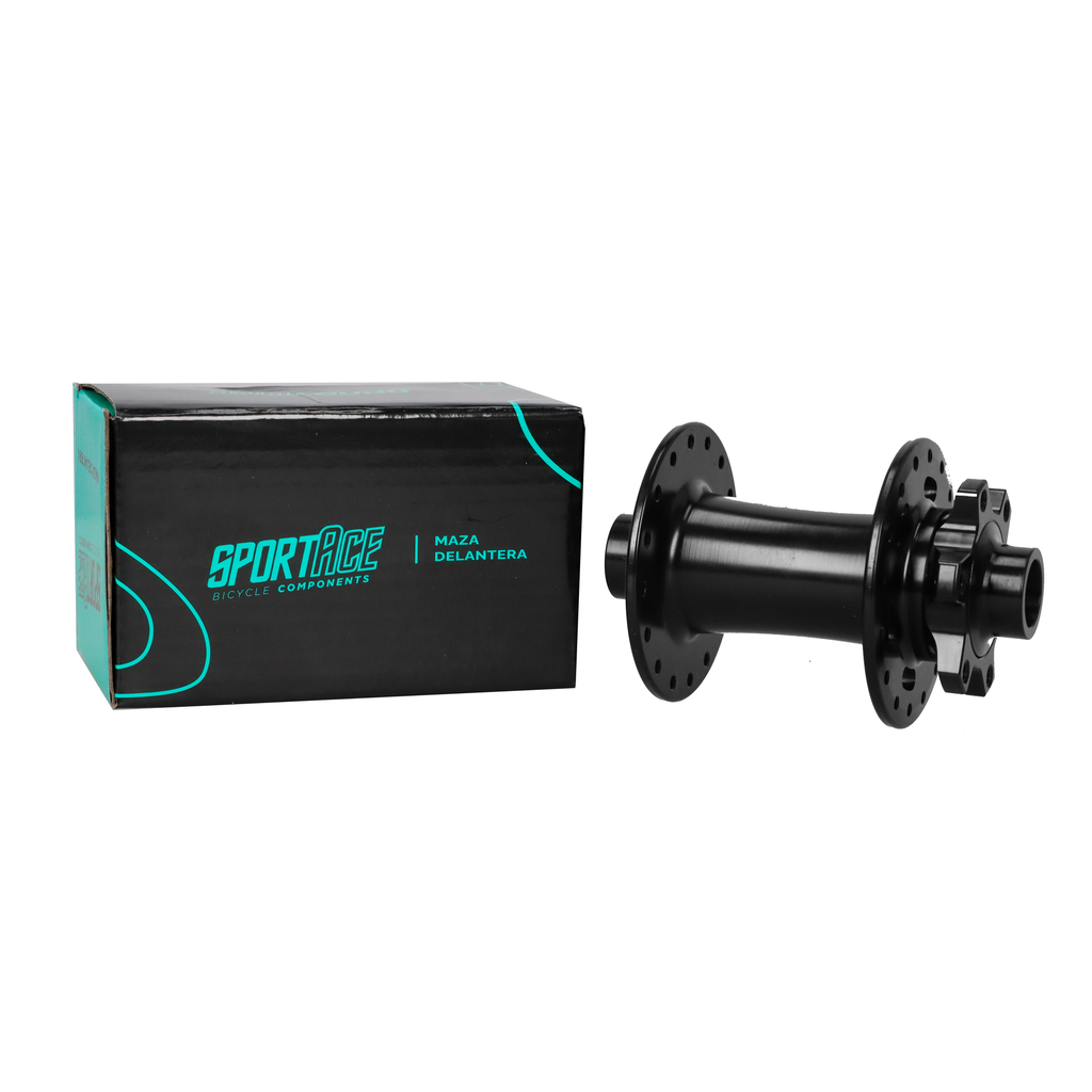 MAZA DELANTERA MTB SPORTACE ALUMINIO 32H OLD100 EJE 15MM NEGRO