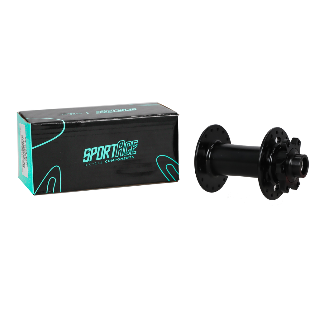 MAZA DELANTERA MTB SPORTACE ALUMINIO 32H OLD110 EJE 15MM NEGRO