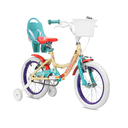 BICICLETA INFANTIL TOPMEGA FLEXYGIRL NENA ACERO R16" 1VEL ARENA/TURQUESA
