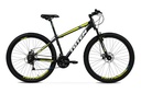 BICICLETA MTB TOTEM ACERO R29" 21VEL SUNRUN NEGRO/AMARILLO TALLE L